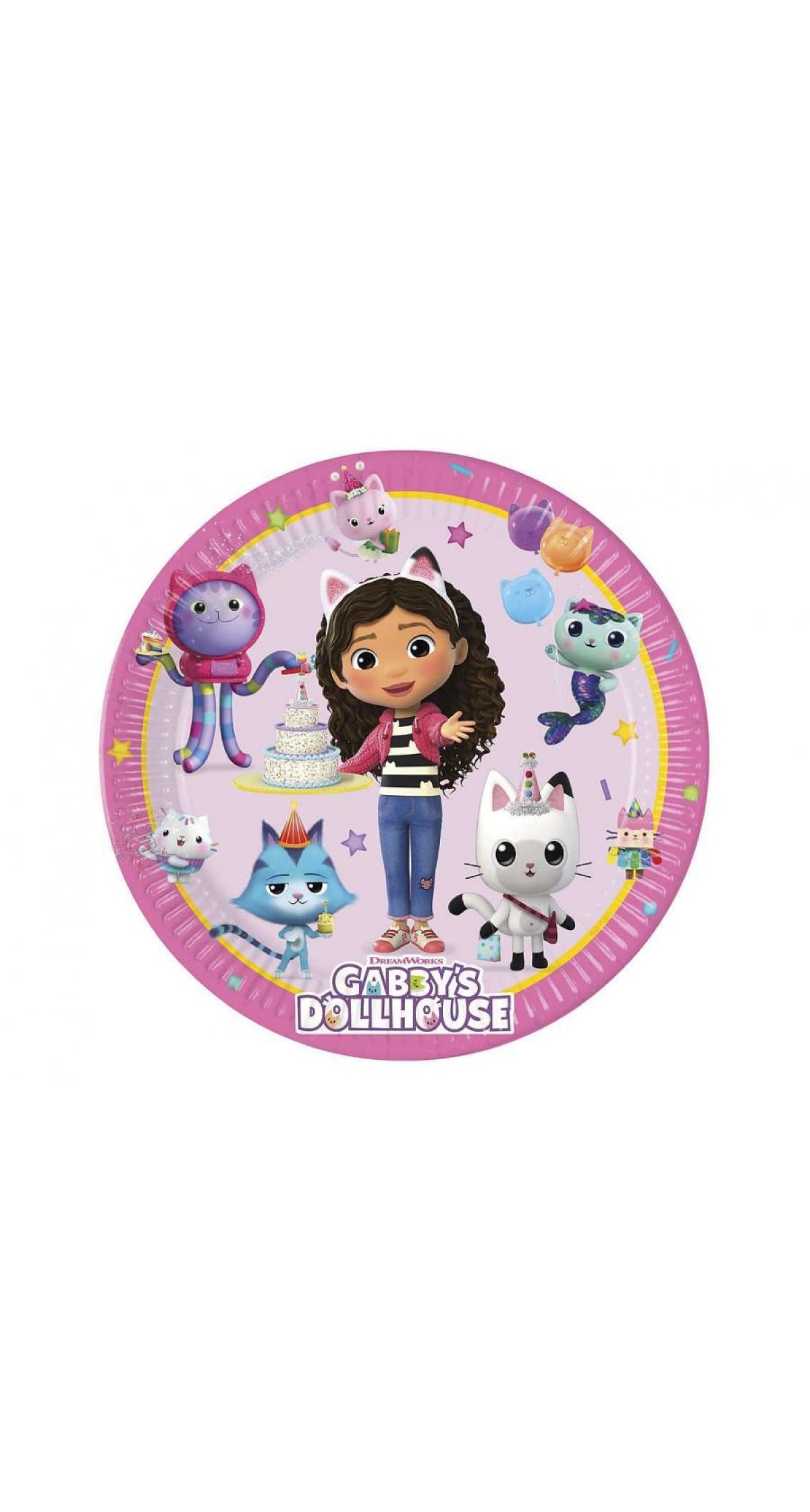 Gabby's Dollhouse Party Paper Plates 20cm - 8pk