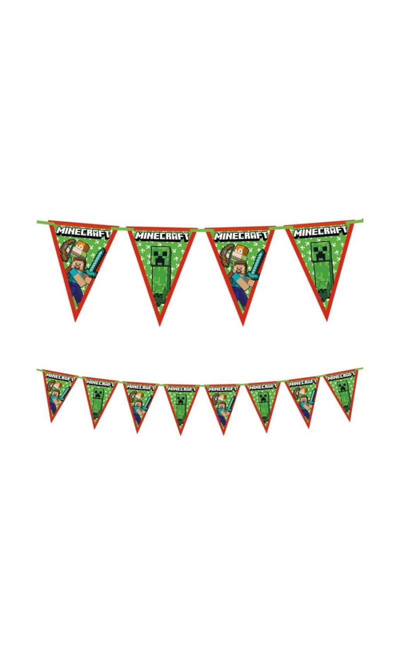 Minecraft Party Flag Banner - 230cm