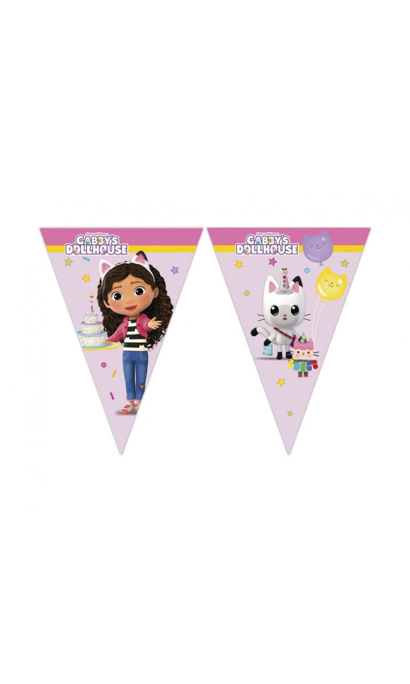 Gabby's Dollhouse Party Flag Banner - 230cm