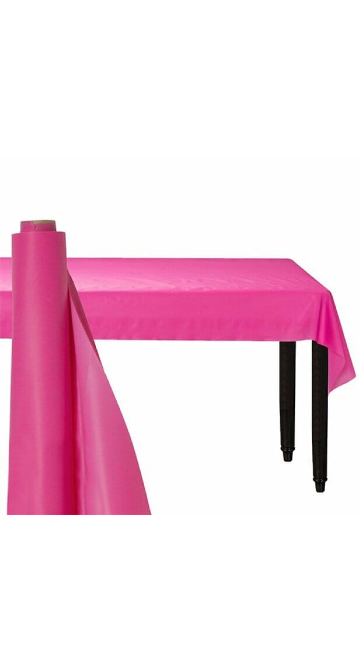 Bright Pink Plastic Tablecover Banqueting Roll - 30mt