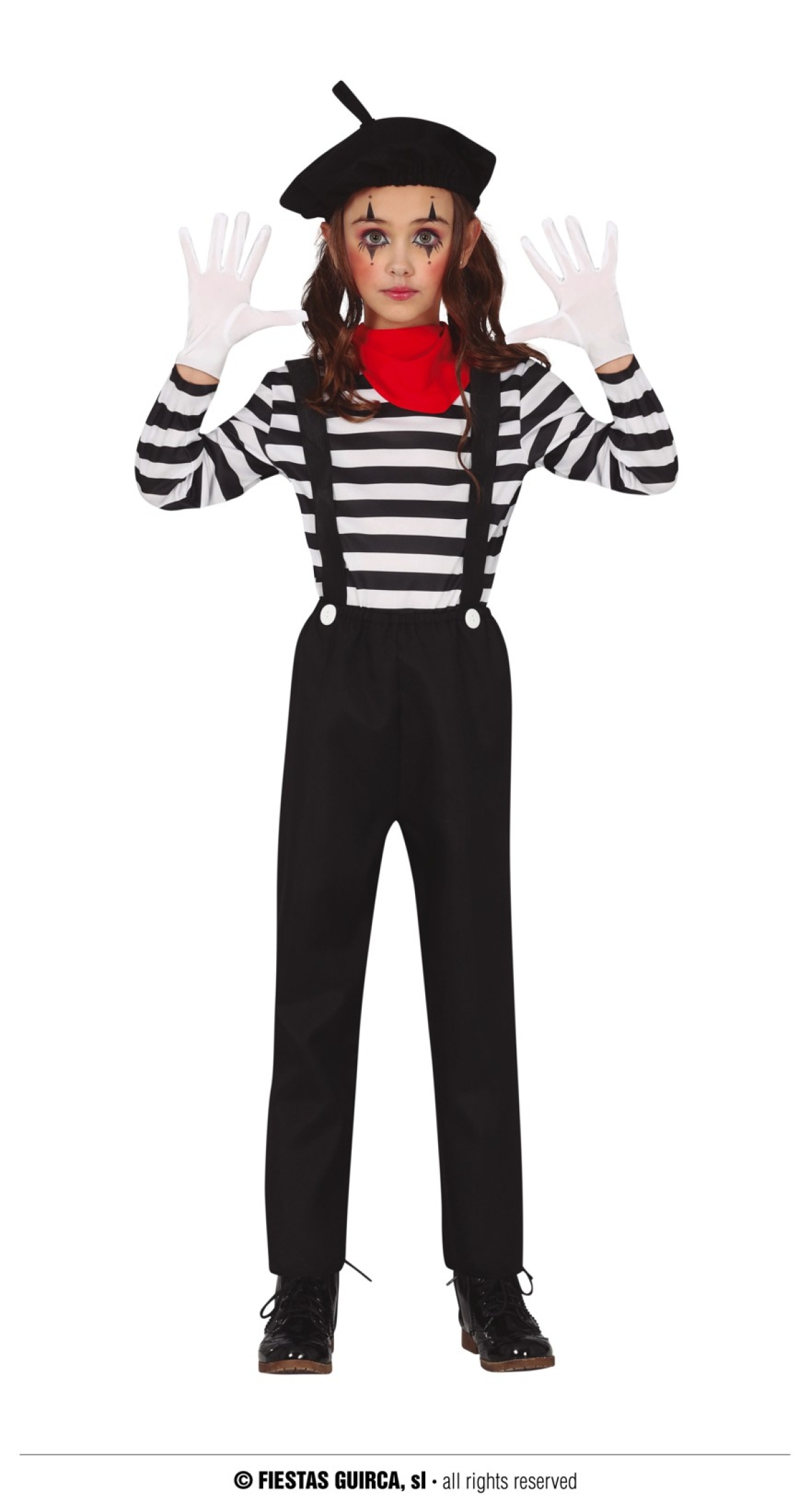 Boy / Girl Mime Costume - Age 5 to 6 Years