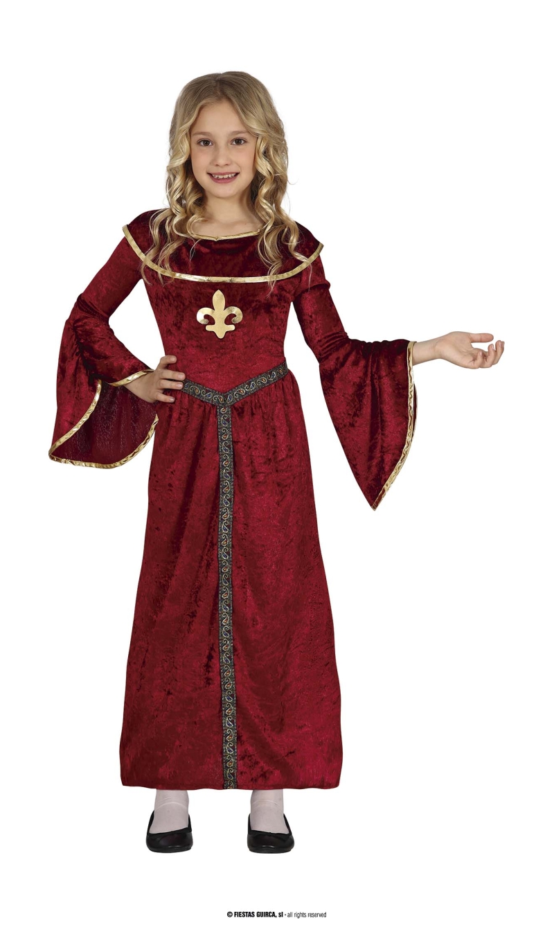 Medieval Princess Girl Costume - Age 10 to 12 Years