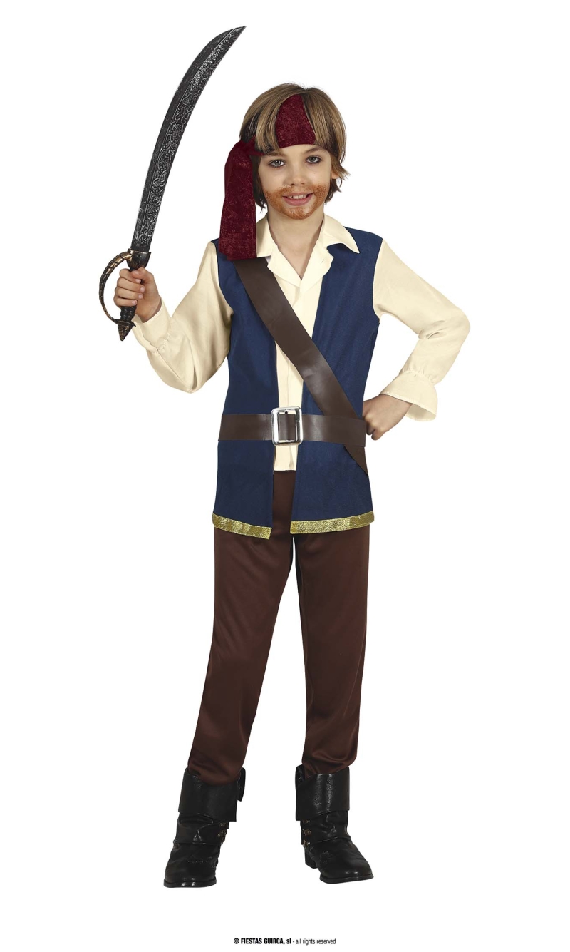 Jack The Pirate Boy Costume - Age 10 to 12 Years