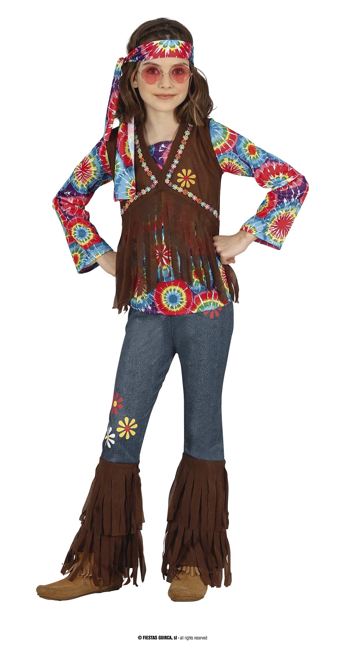 Denim Hippie Girl Costume - Age 5 to 6 Years