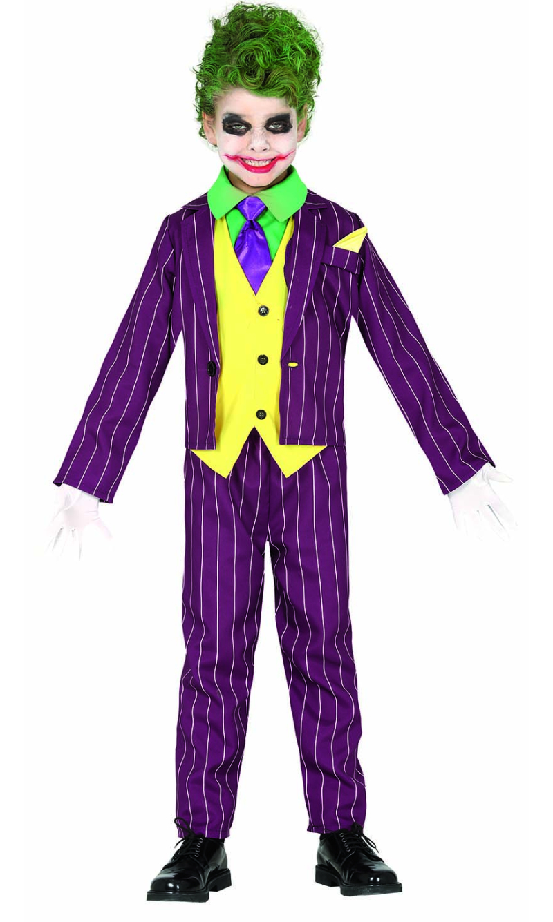 Crazy Mr Joker Costume - Age 3 to 4 Years