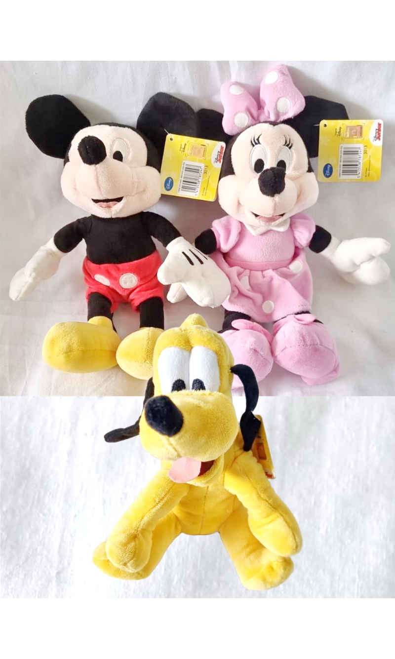Disney Original Soft Toy (Assorted Mickey, Minnie, Pluto Characters) - 31x11cm