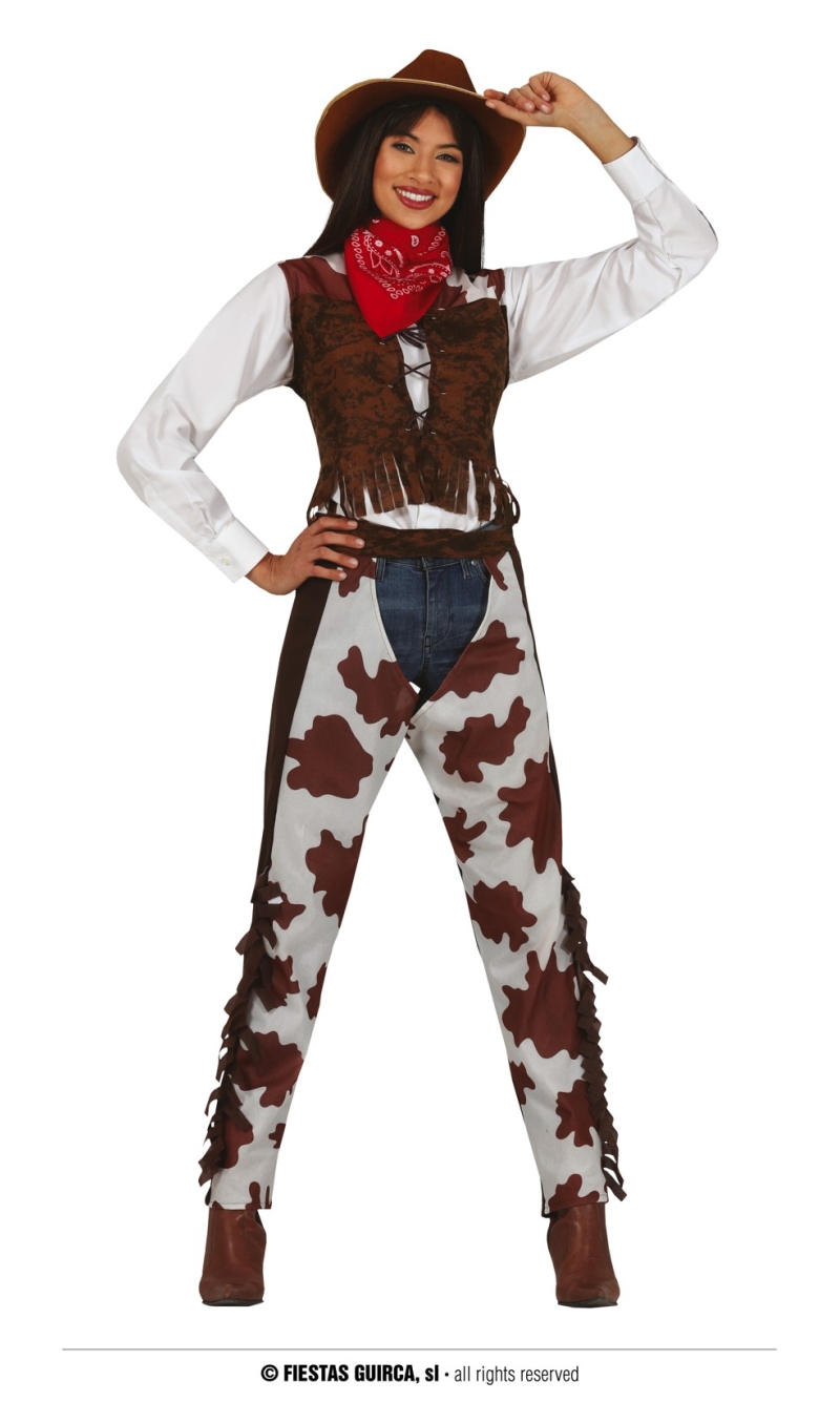 Wild West Cowgirl Costume - Adult Size Medium (38 40)