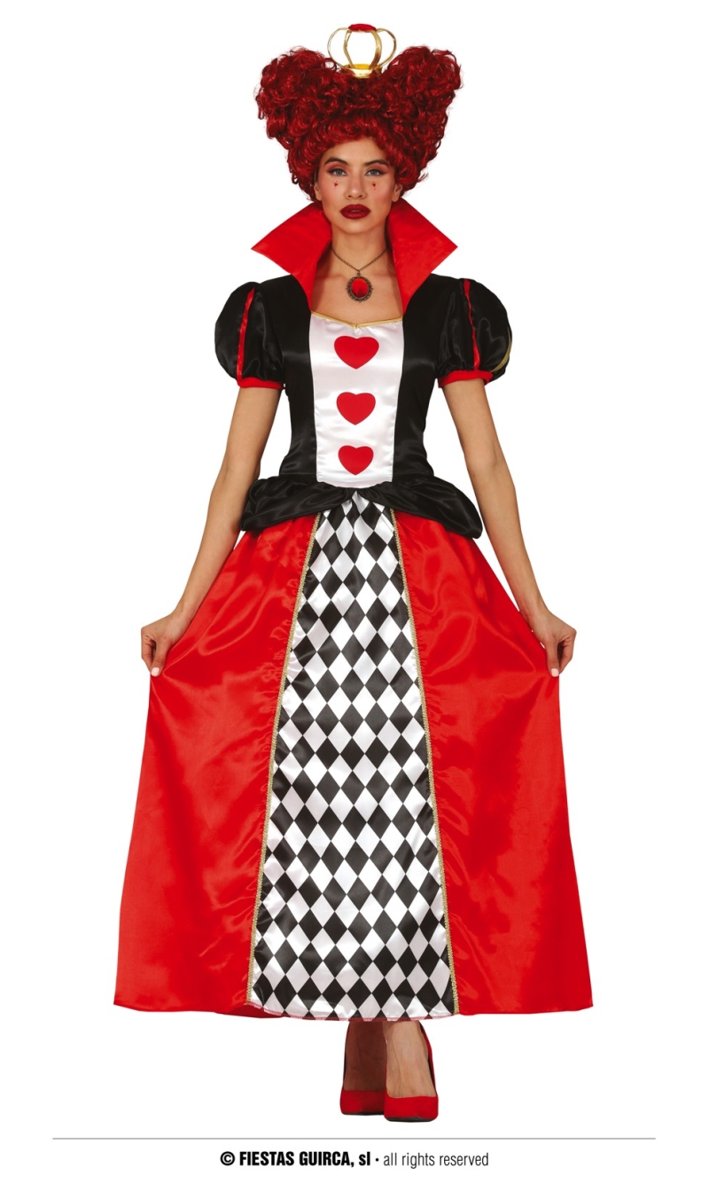 Lady Queen Of Hearts Costume - Adult Size Medium (38-40)