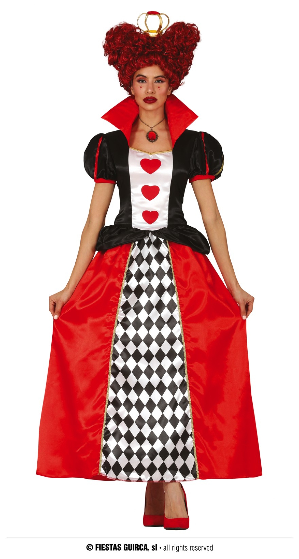 Lady Queen Of Hearts Costume - Adult Size Large (42-44)