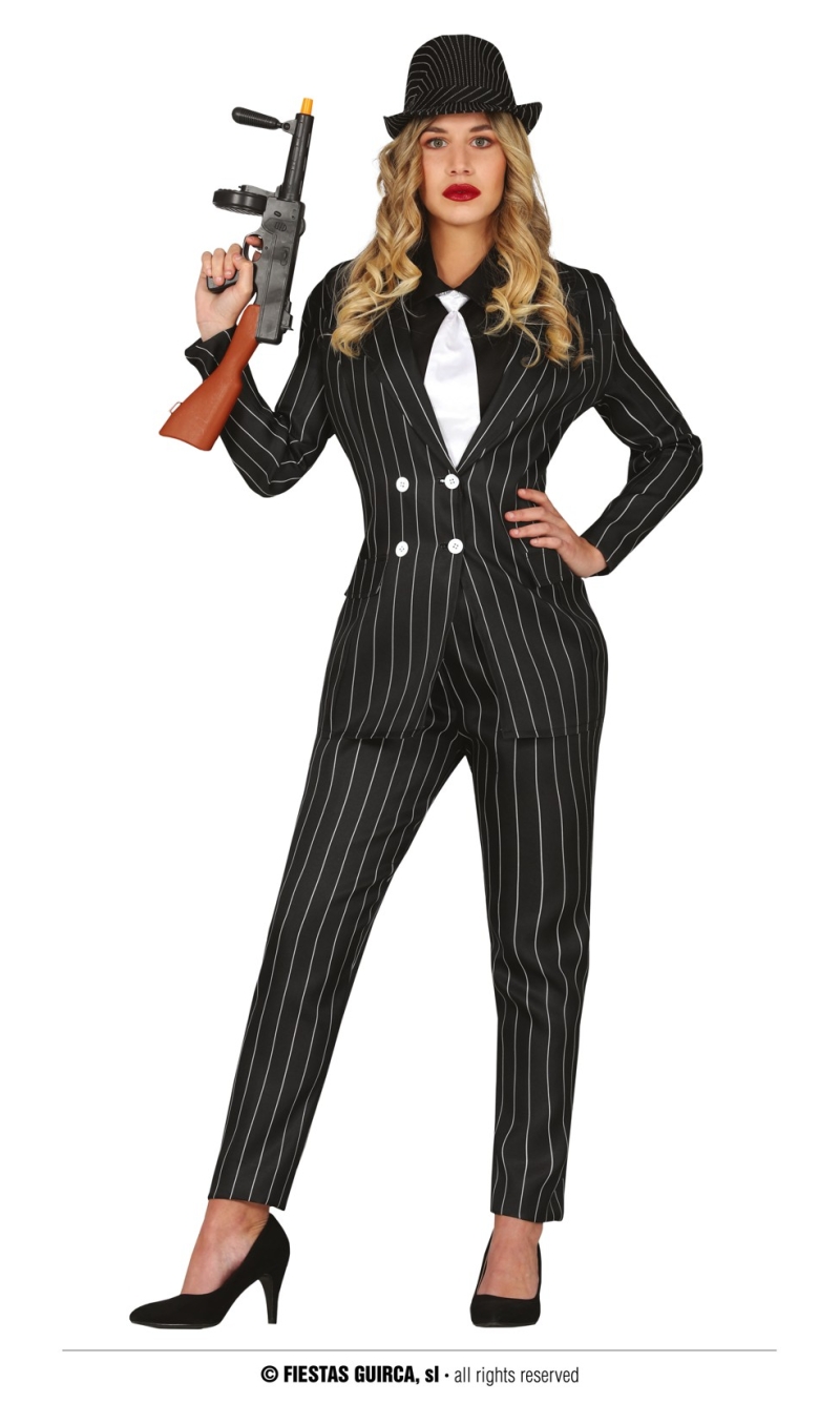 Gangster Lady Costume - Adult - Adult Size Large (42-44)