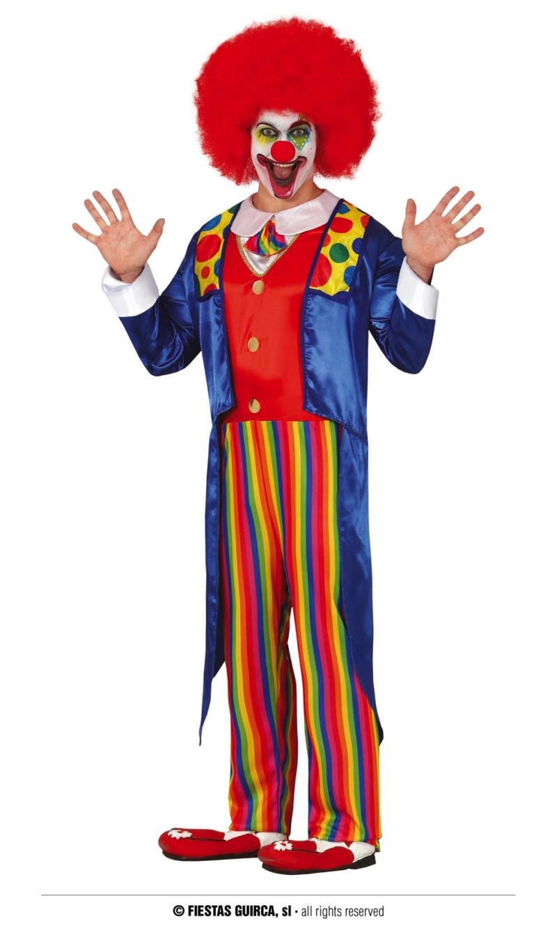 Mr Clown Rainbow Stripes (Payaso) - Adult Size Large (52-54)