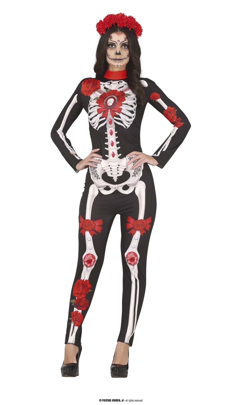 Catrina Skeleton Lady Costume - Adult Size Large (42-44)