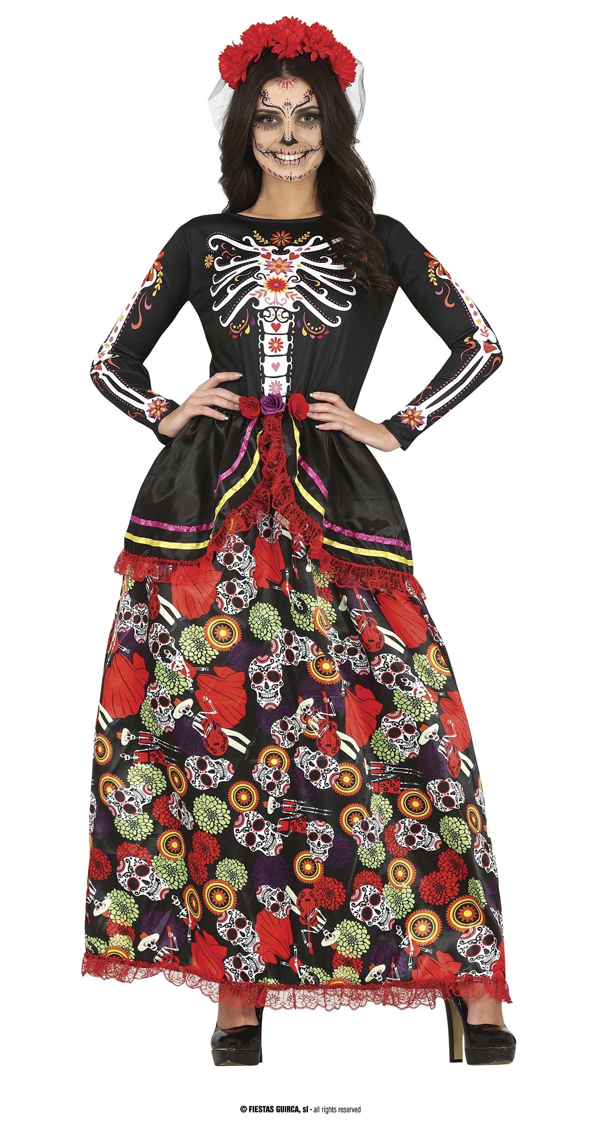 Catrina Fashion Lady Costume - Adult Size Large (42-44)