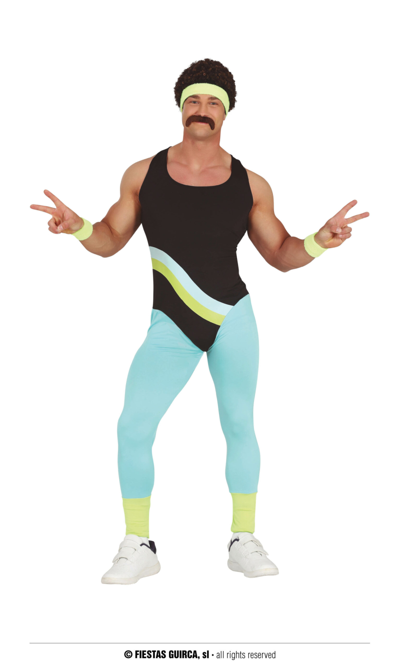80s Gymnast Fitness Man Costume - Adult Size Large (52-54)