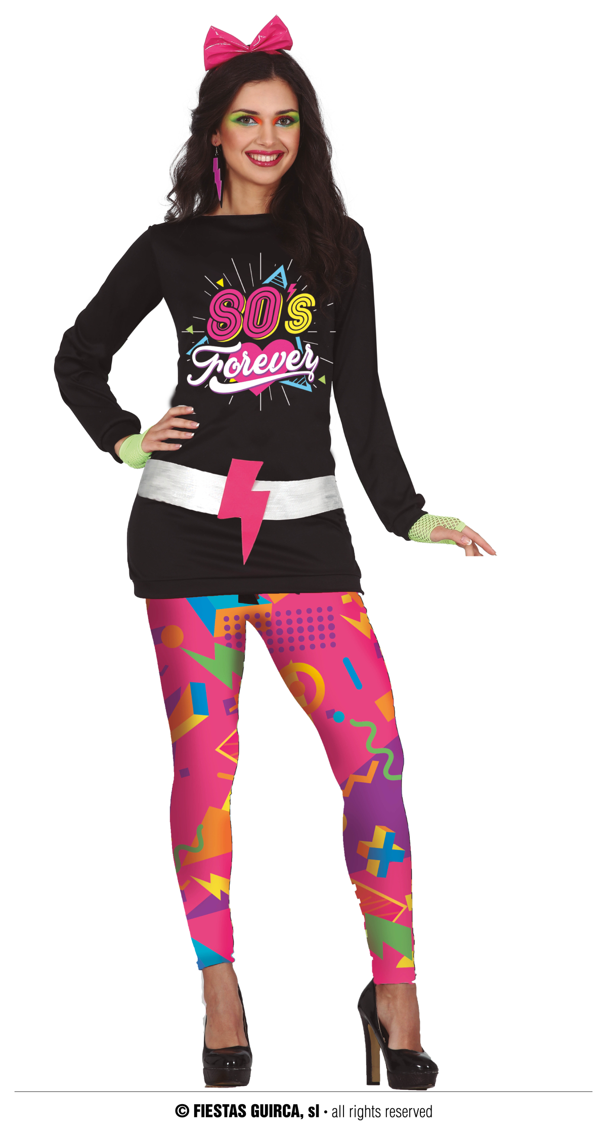 80s Disco Fever Lady - Adult Size Small (36-38)