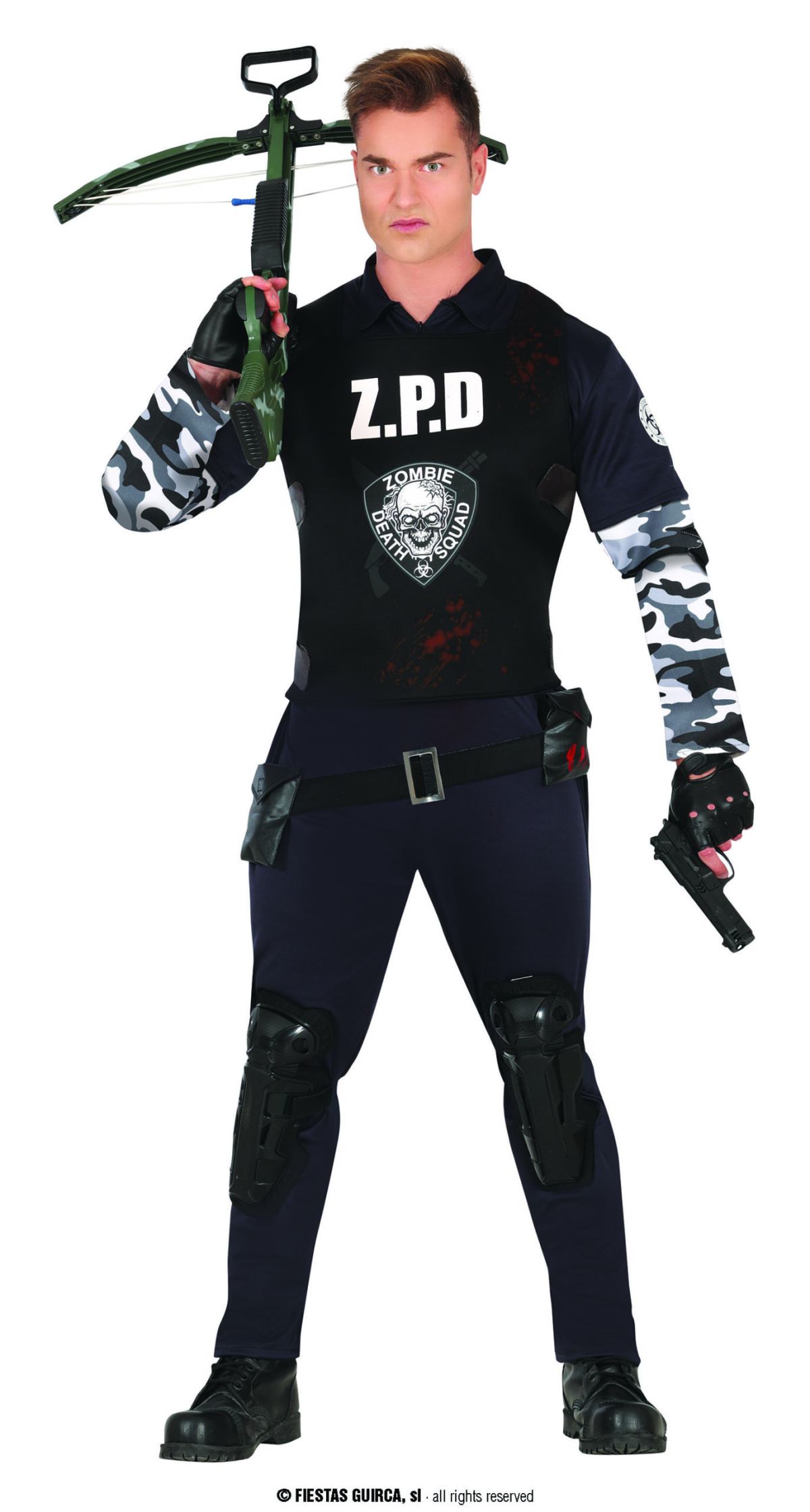 Zombie Police Department Costume - Adult Size Large (52-54)