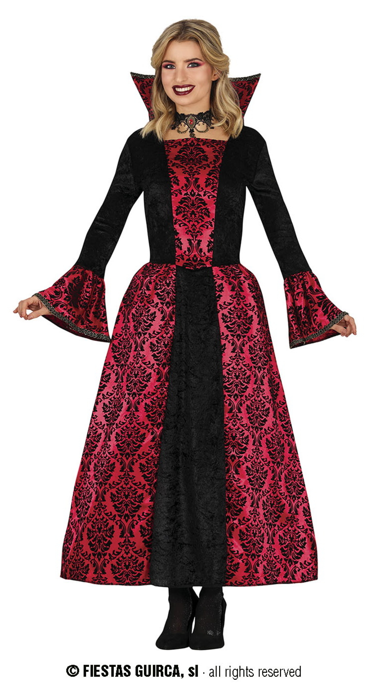 Royal Red Vampire Lady Costume - Adult Size Small (36-38)