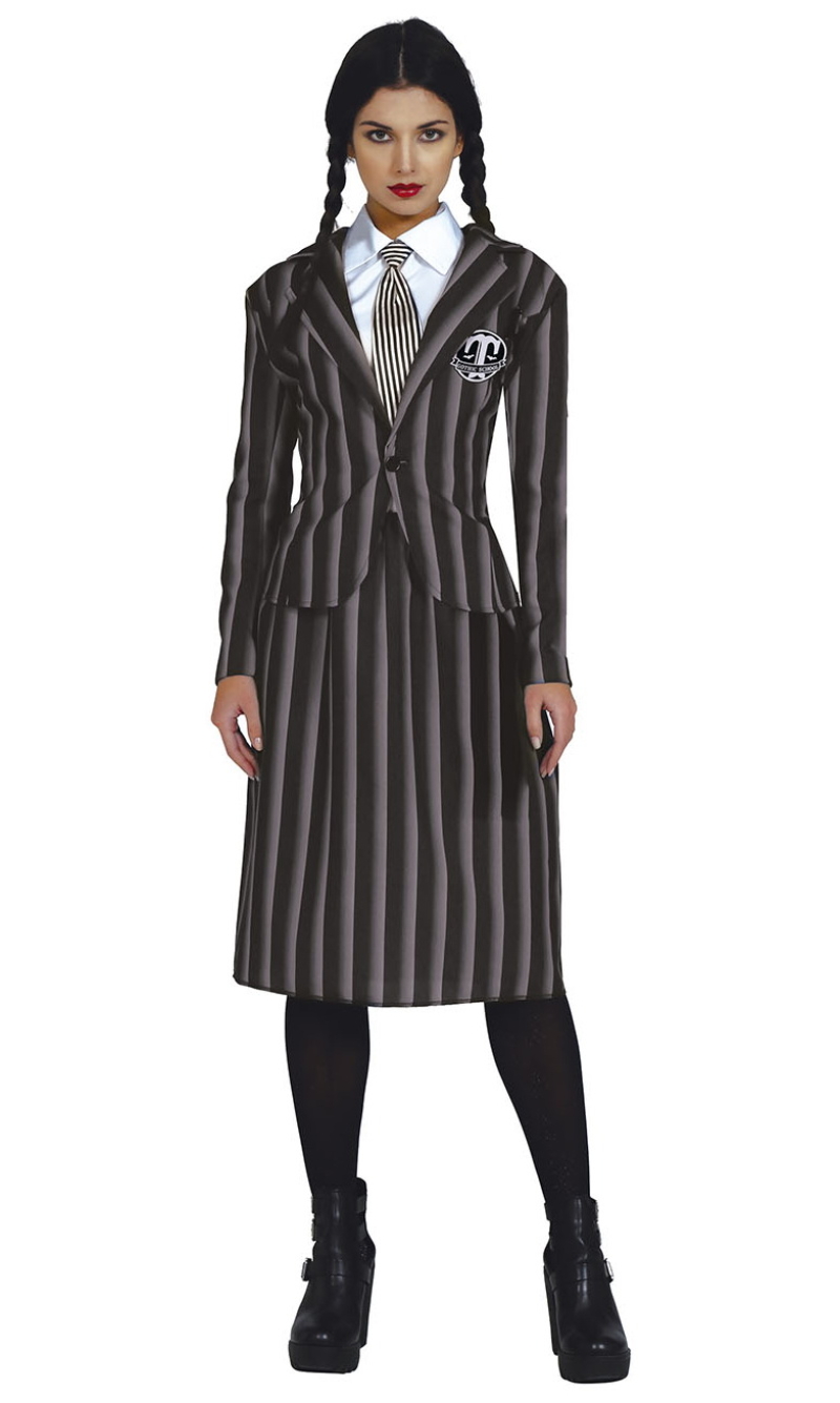 Wednesday Addams School Uniform Costume - Adult Size Large (42-44)