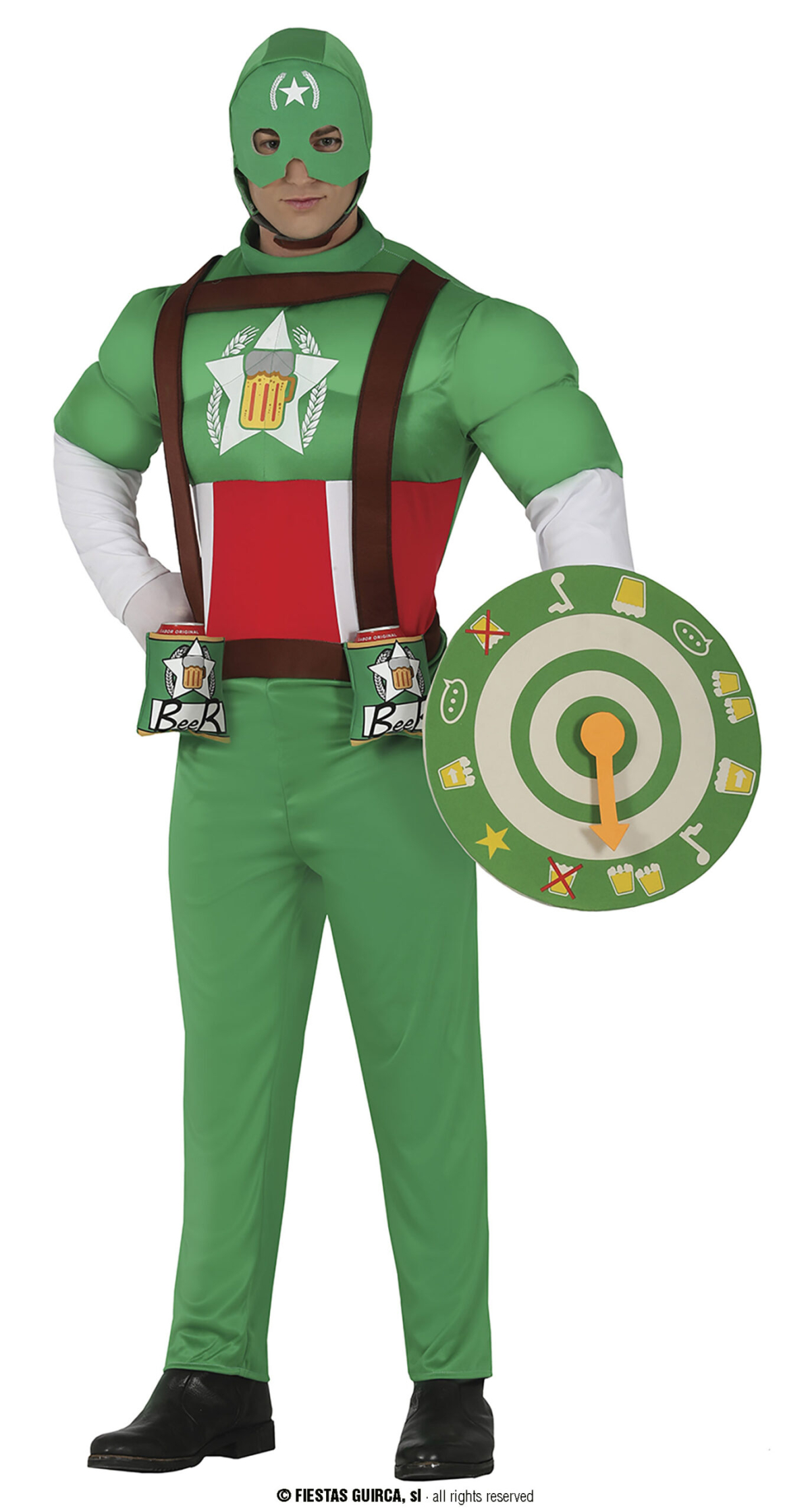Superhero Beer Captain - Adult Size Small (46-48)