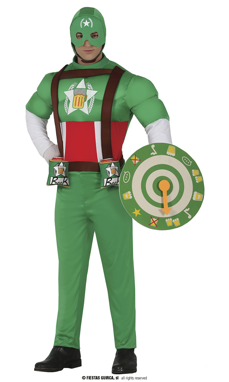 Superhero Beer Captain - Adult Size Small (46-48)