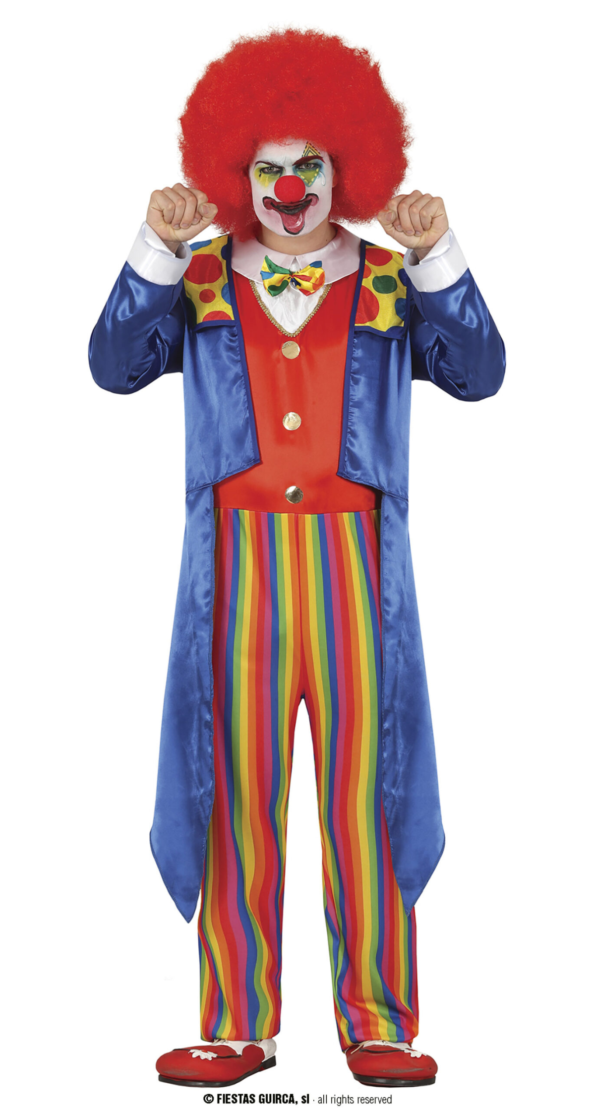 Mr Clown Rainbow Stripes (Payaso) - Adult Size Small (46-48)