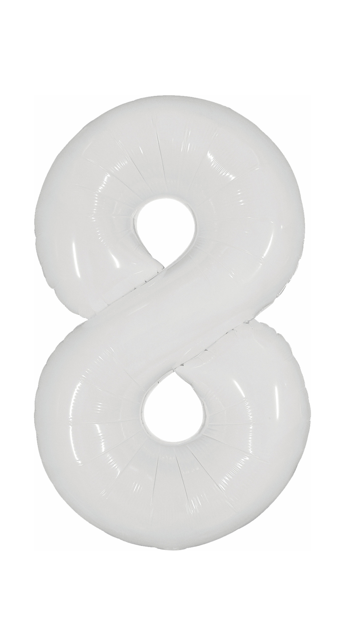 40 Inch Foil Balloon Number 8 - White