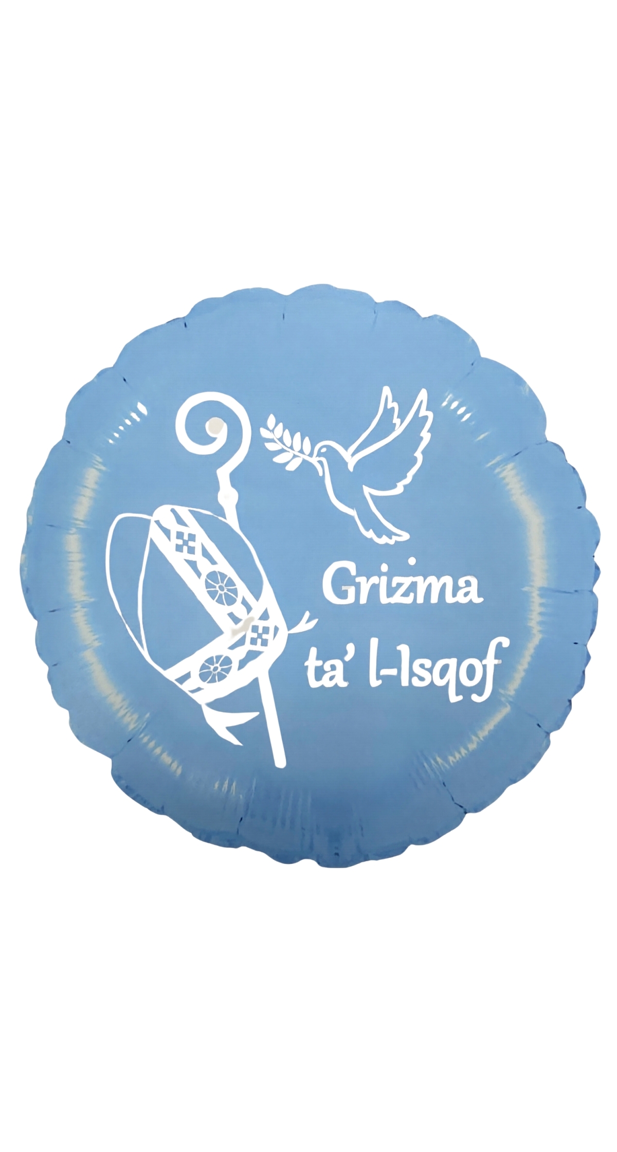 Grizma ta' l-isqof Confirmation Blue - 18" Foil Balloon