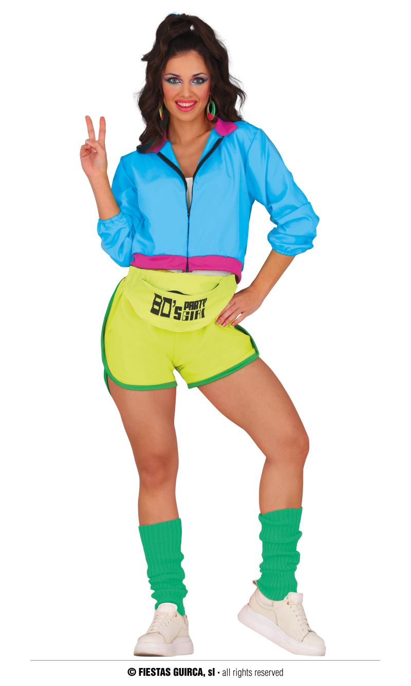 Neon Party Roller Girl - Adult Size Medium (38-40)