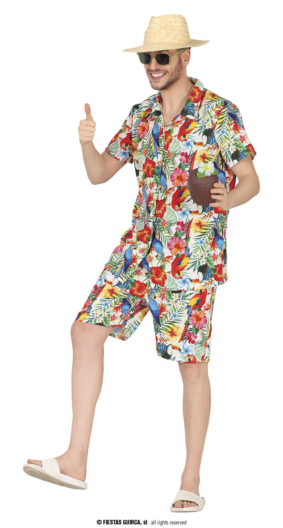 Hawaiian Party Guy - Adult - Adult Size Large 52-54)