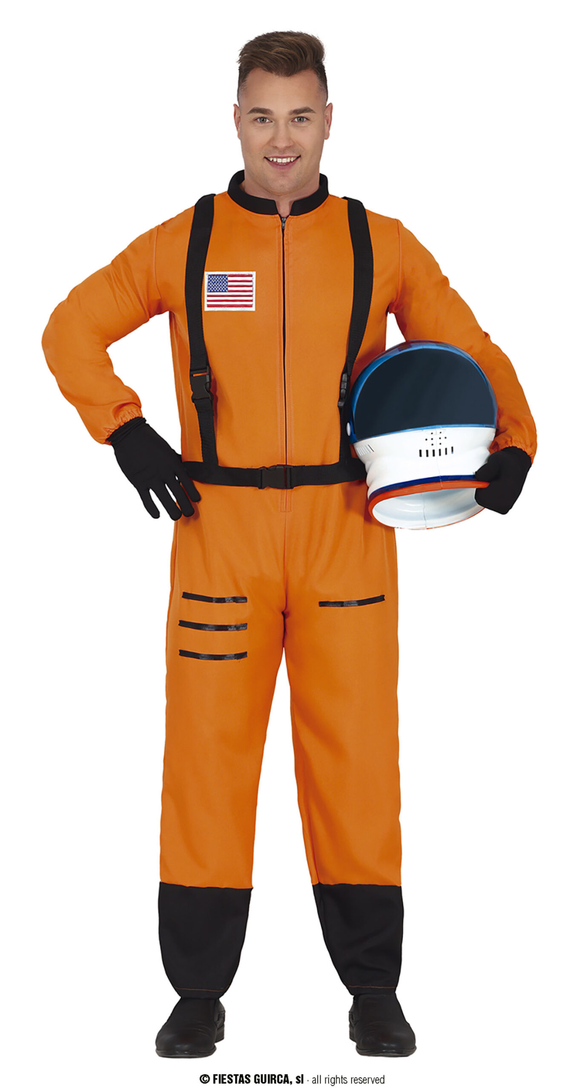 Orange Astronaut Man - Adult Size Medium (48-50)
