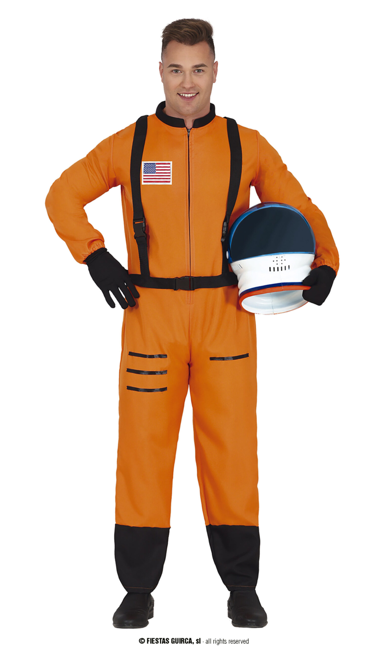 Orange Astronaut Man - Adult Size Large (52-54)