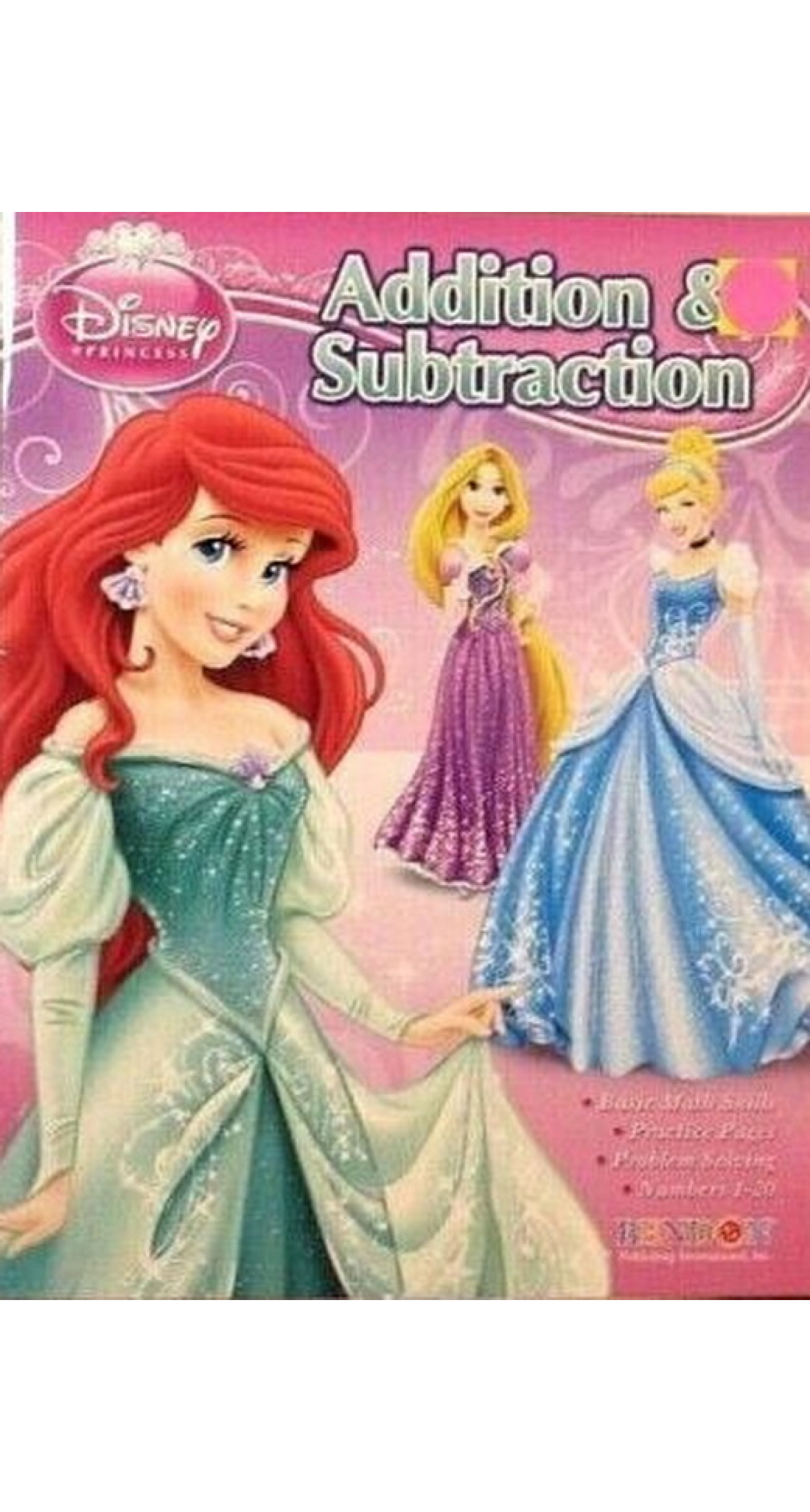Disney Princess Addition & Subtraction Workbook - 26.5x20.5cm