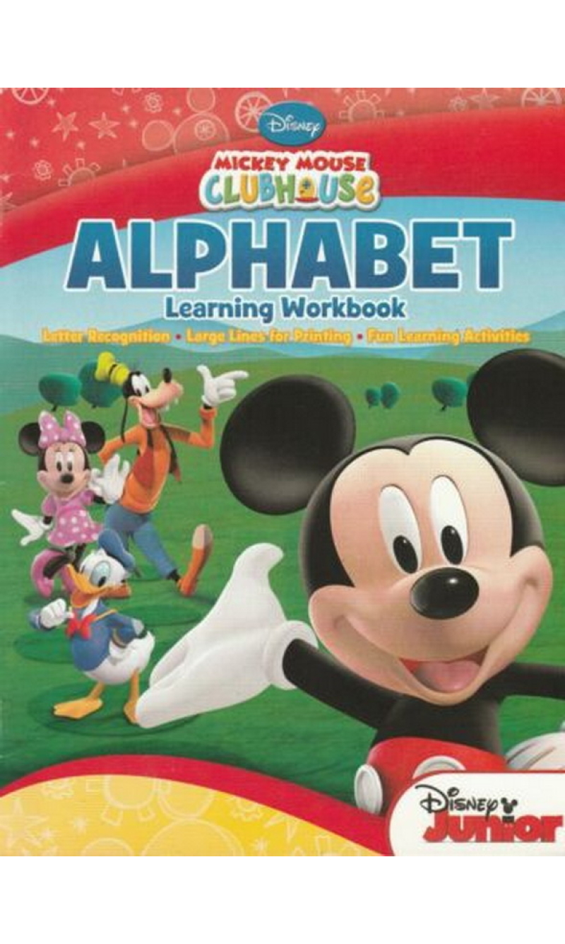 Disney Mickey Mouse Clubhouse Alphabet Learning Workbook - 26.5x20.5cm