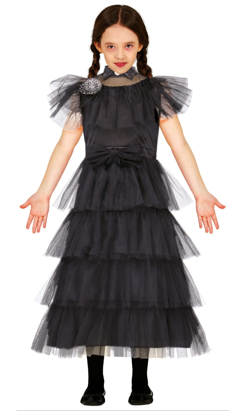 Wednesday Addams Raven Dance Costume - Age 7 to 9 Years