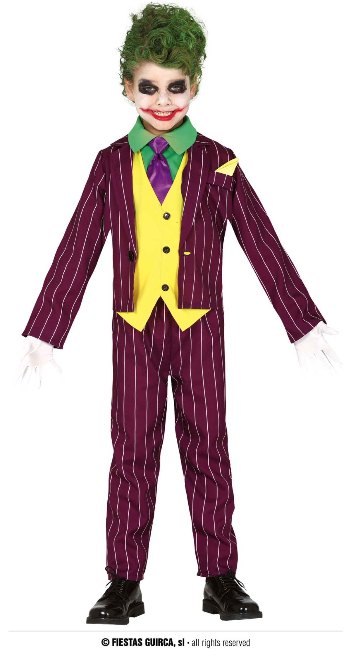 Crazy Mr Joker Costume - Age 10 to 12 Years