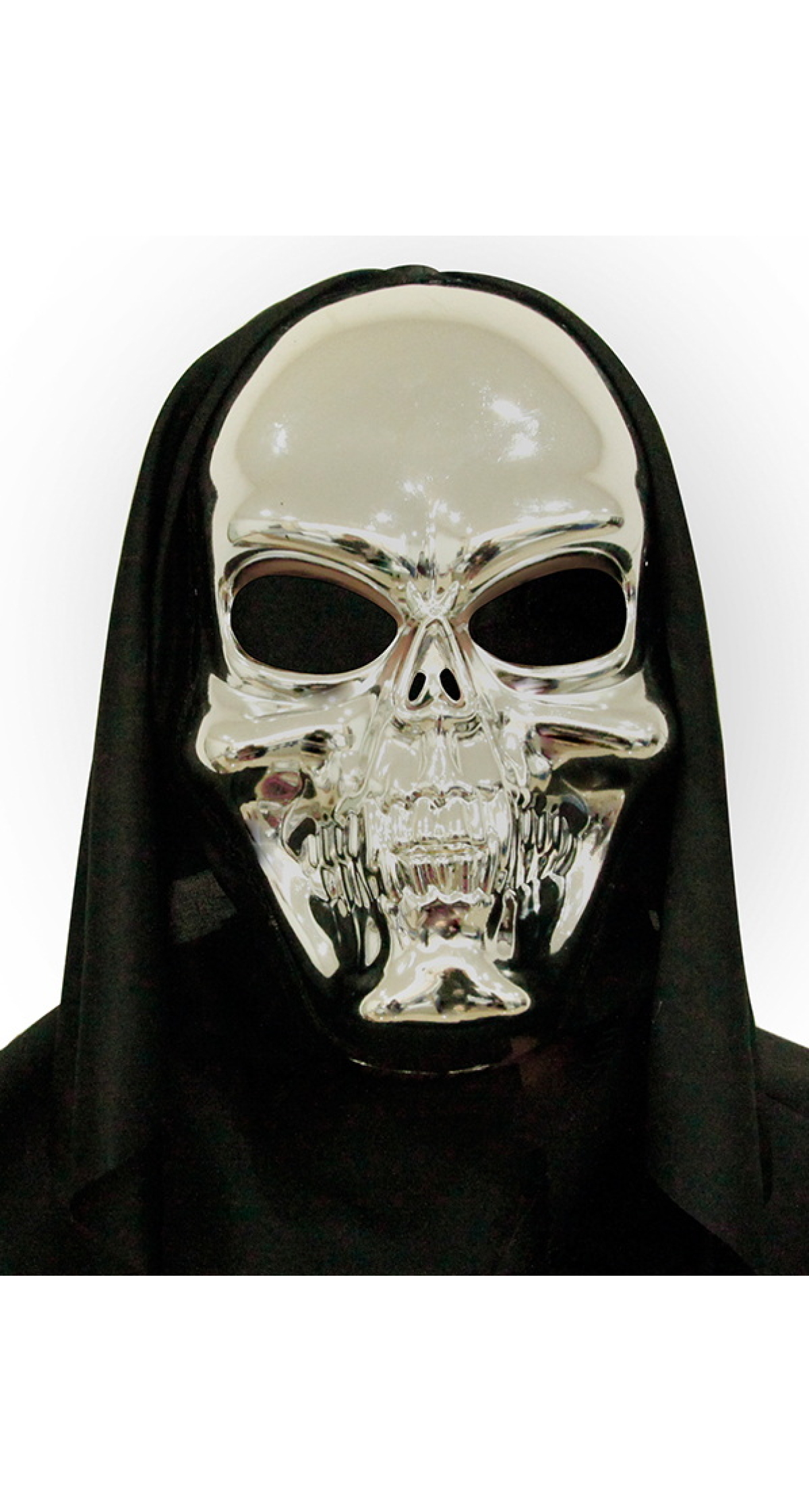 3D Mask Black & Bone Plastic One Size