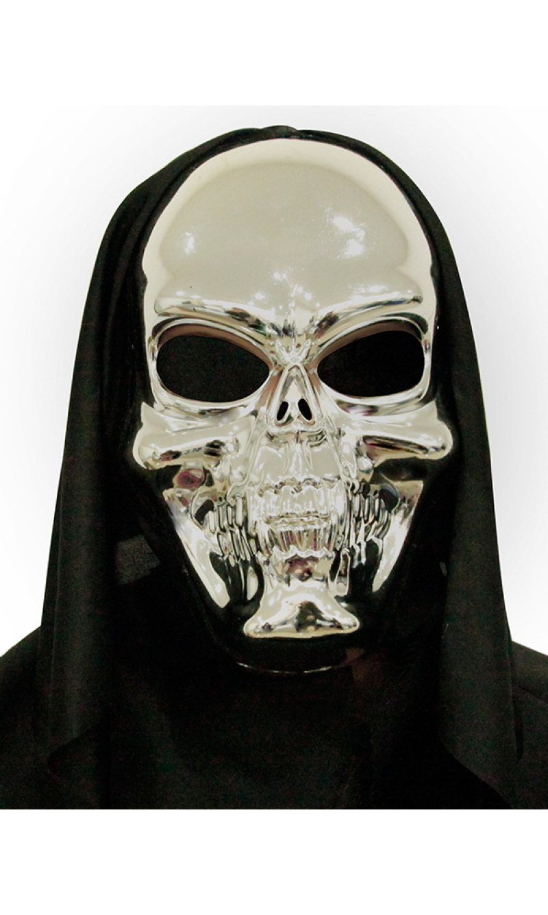 3D Mask Black & Bone Plastic One Size