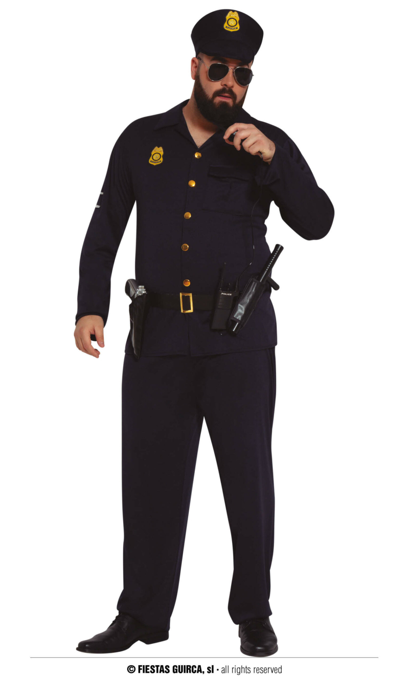Cool Police Officer - Adult Size XXL (56-58)