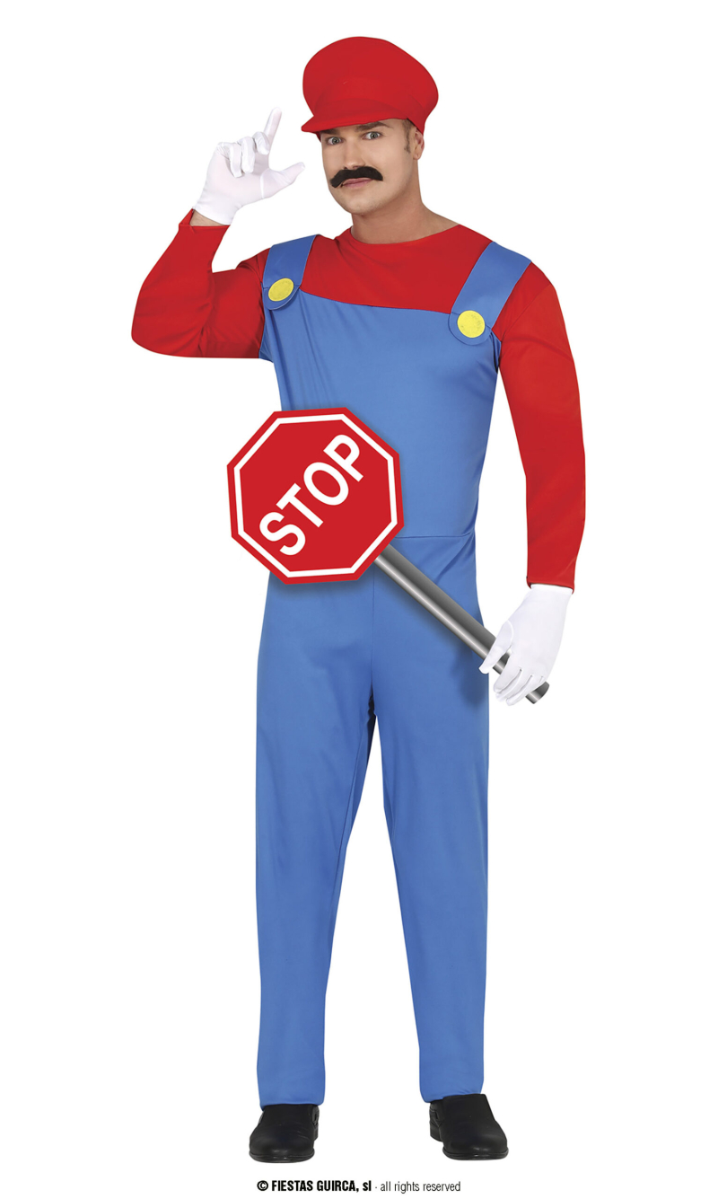 Train Driver Mario - Adult Size Extra Large (54-56)