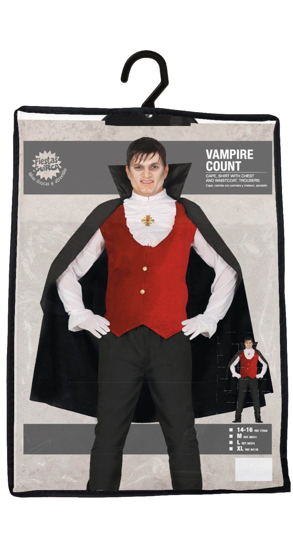 Vampire Count Man Costume - Adult Size Extra Large (54-56) - Image 2