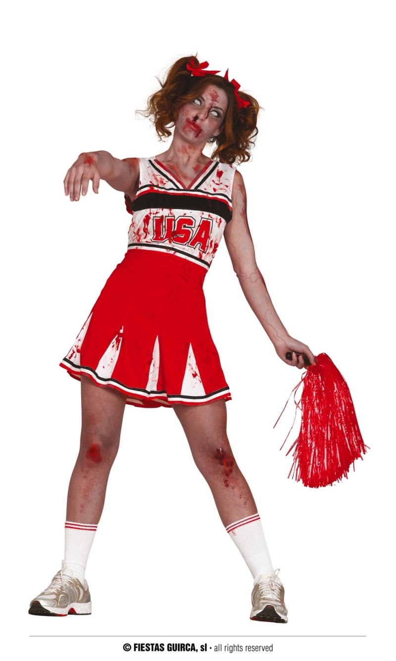 Zombie Cheerleader Costume - Adult Size Large (42-44)