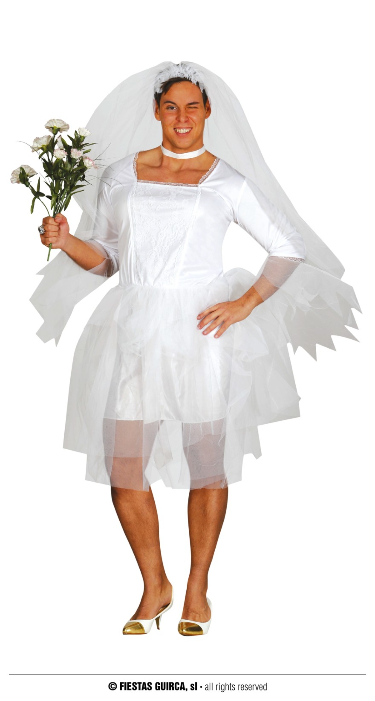 Funny Male Bride - Adult Size Large (52-54)