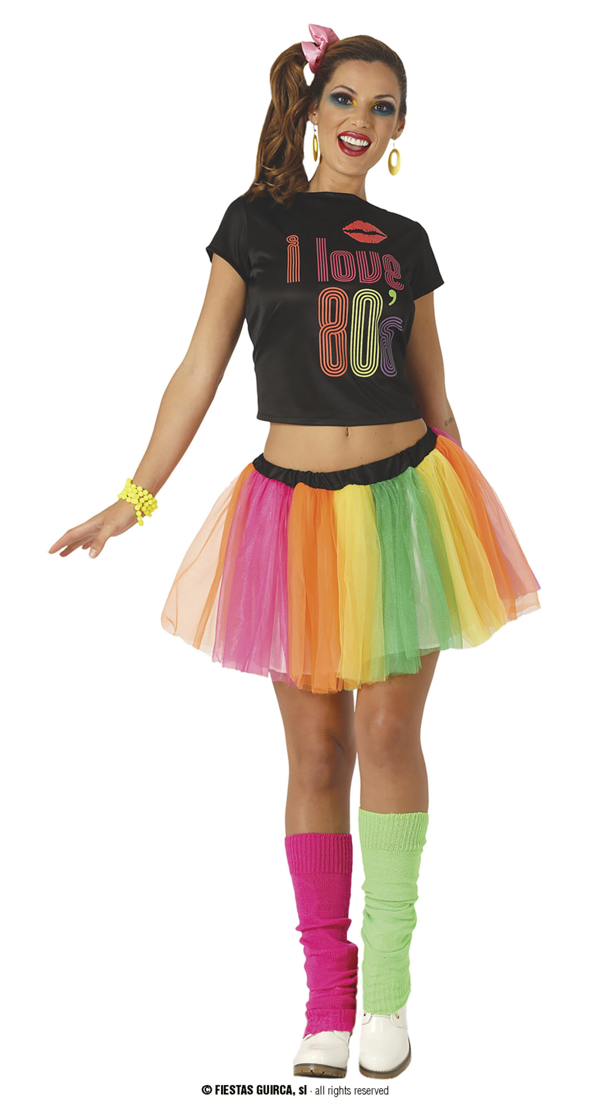 I Love 80's (Girls Just Want To Have Fun) - Adult Size Large (42-44)