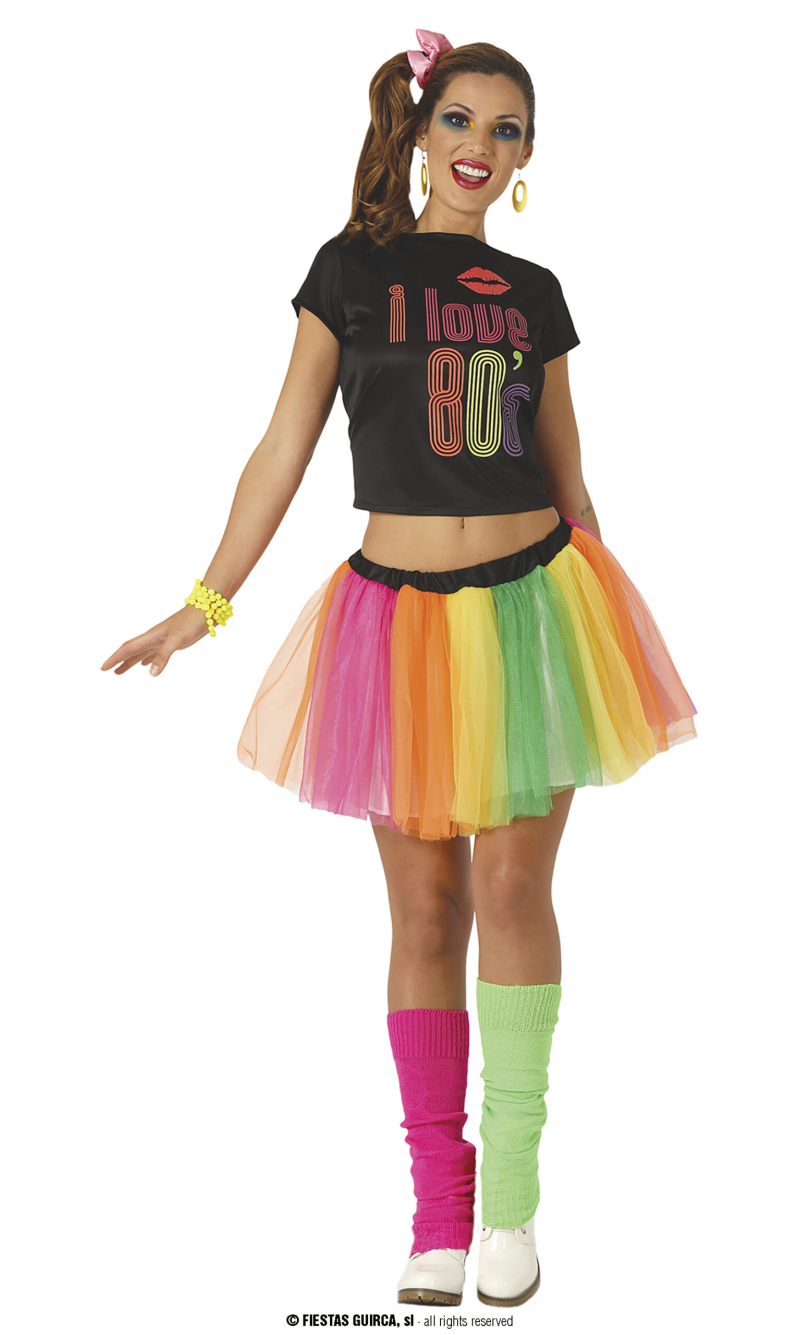 I Love 80's (Girls Just Want To Have Fun) - Adult Size Large (42-44)