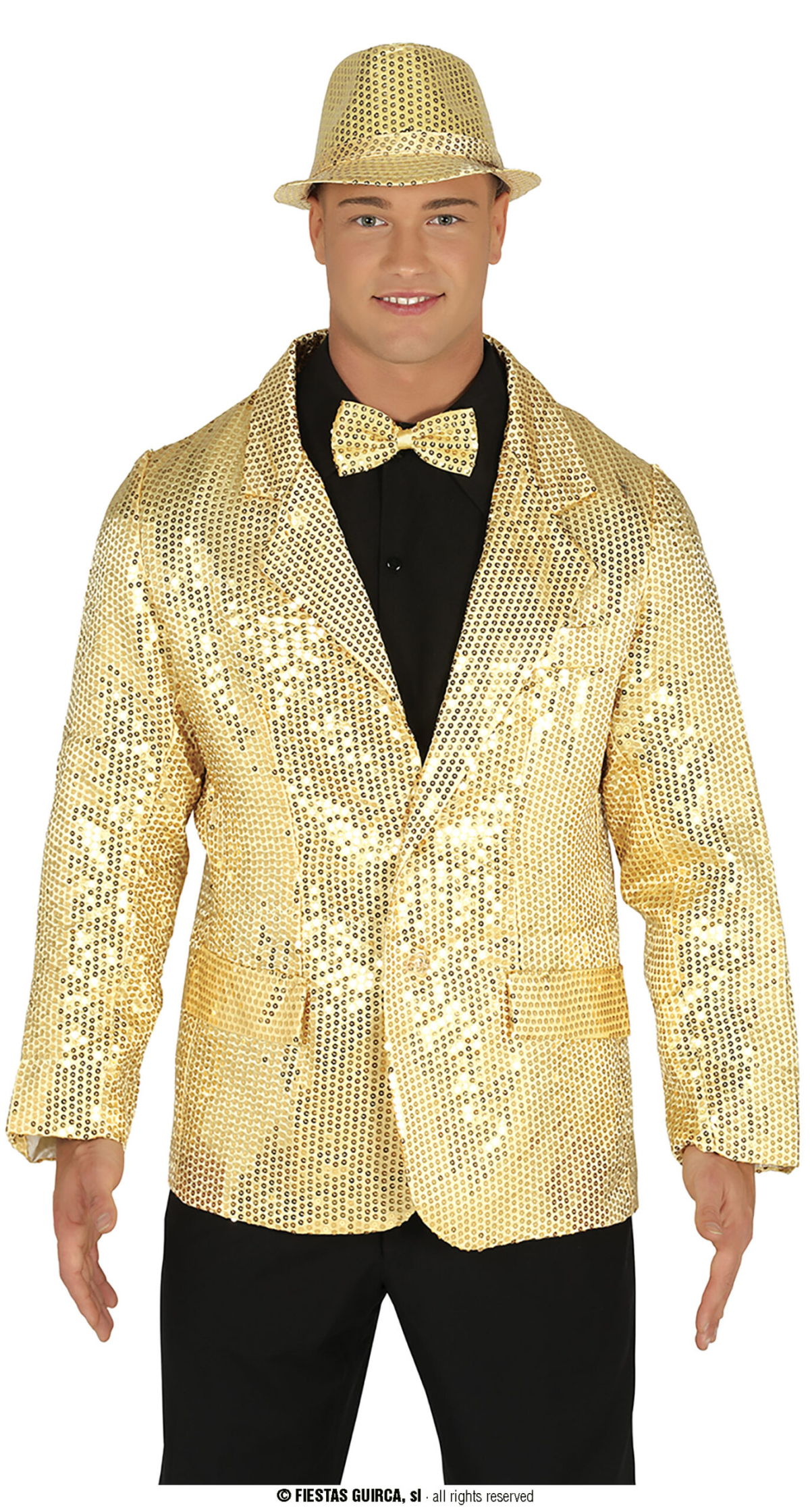 Sequined Jacket Gold - Adult Size Small (46-48)