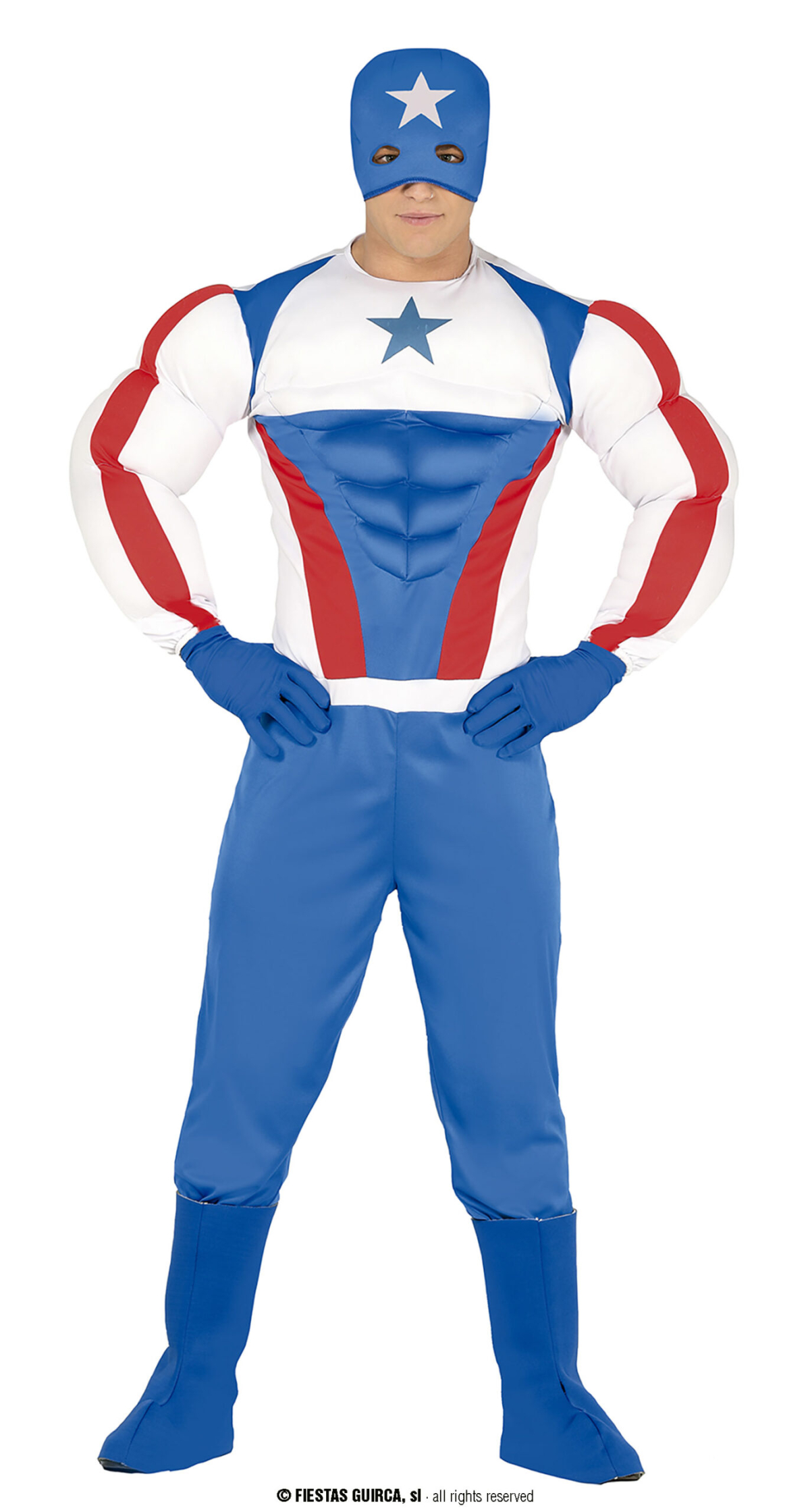 Captain American Superstar - Adult Size Extra Large (54-56)