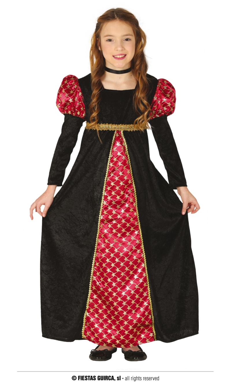 Medieval Lady Girl Costume - Age 10 to 12 Years