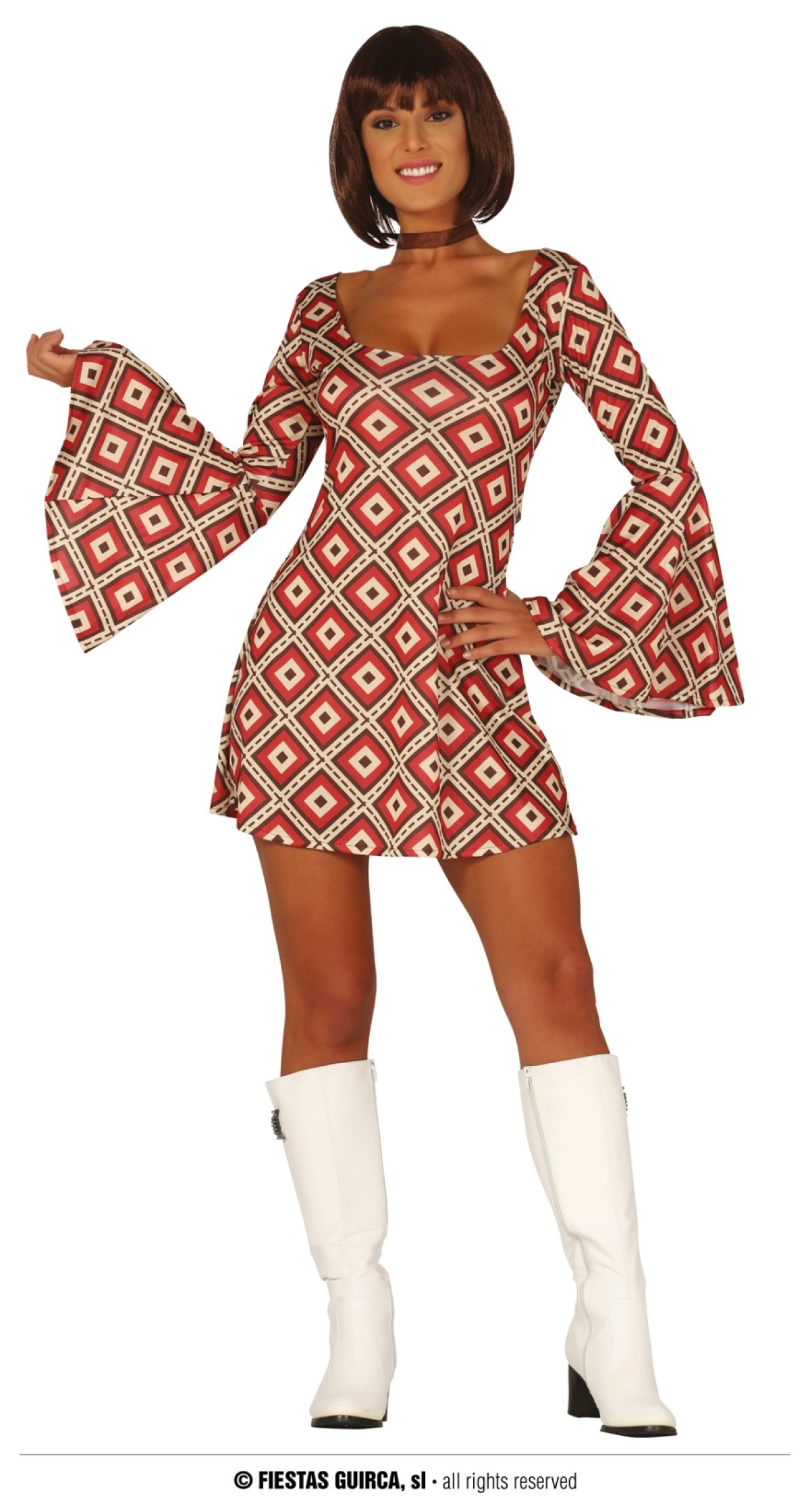 Groovy Boogie Disco Lady - Adult Size Medium (38-40)