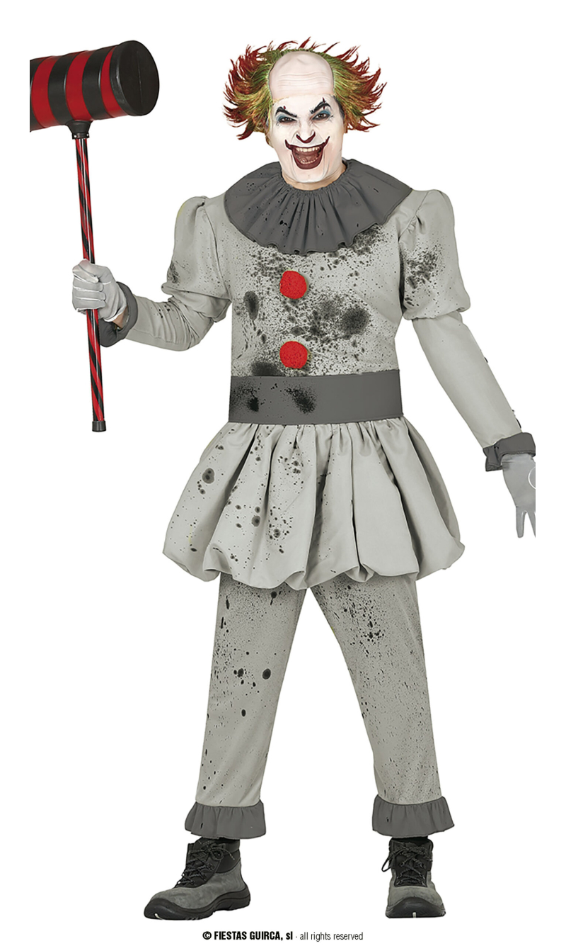 IT Crazy Killer Clown - Adult Size Small (46-48)
