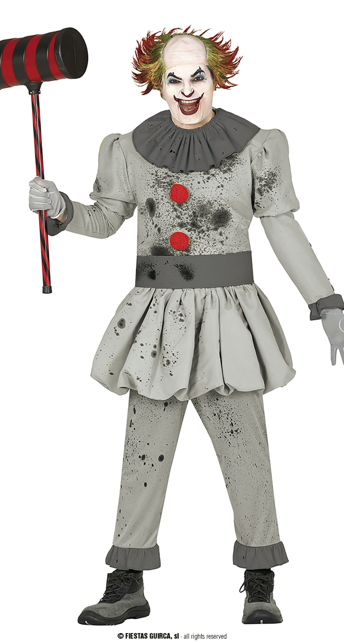 IT Crazy Killer Clown - Adult Size Small (46-48)